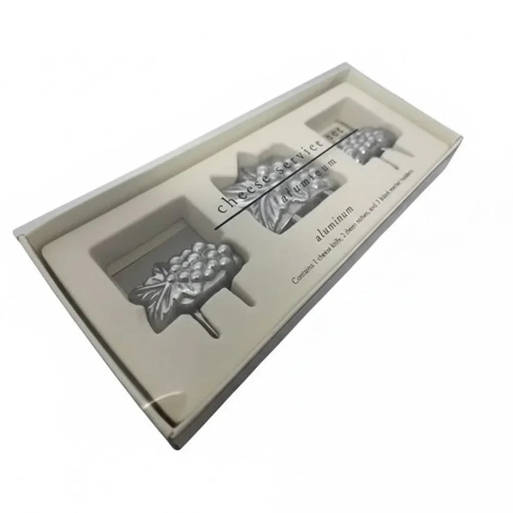 Pier 1 Aluminum Grape Cheese Service Set - New with Tags Charcuterie‎ Party Set